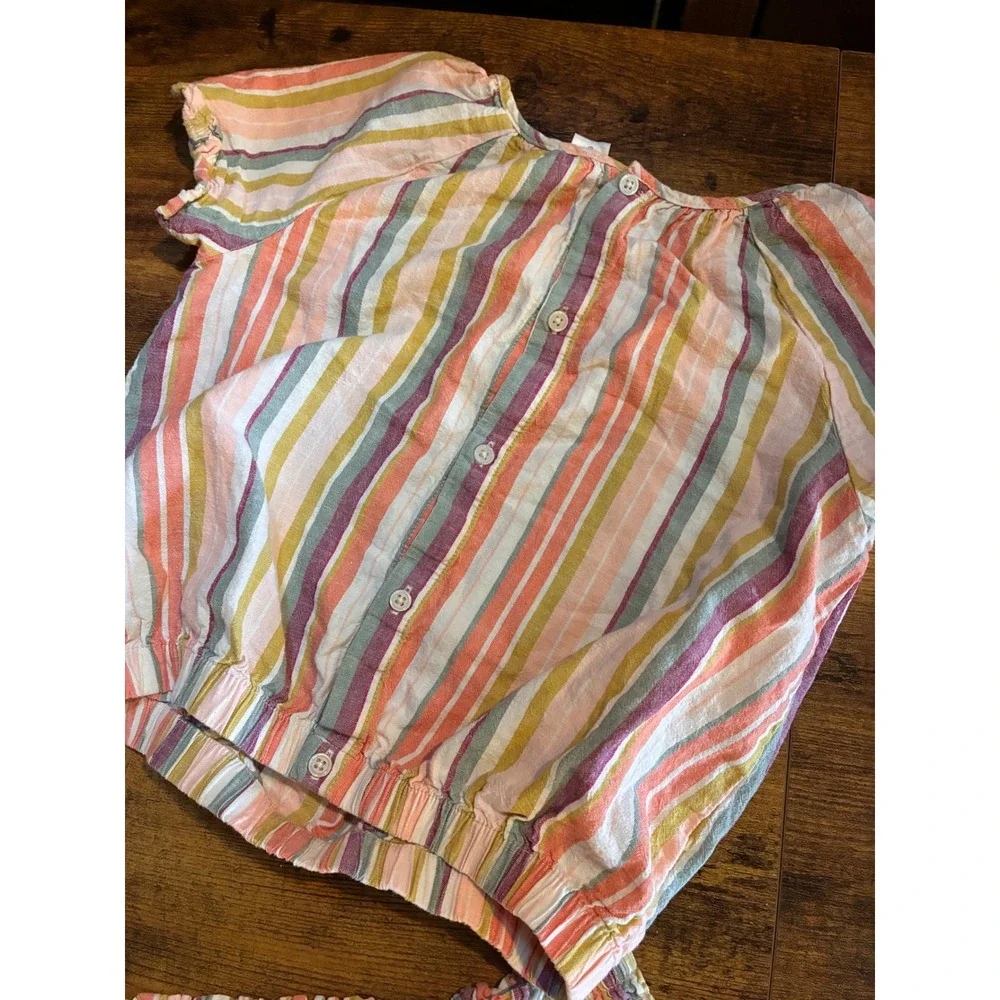Carter's 2-Piece Skirt Set Kids 8 Multicolor Excellent Striped Boho Ruffle